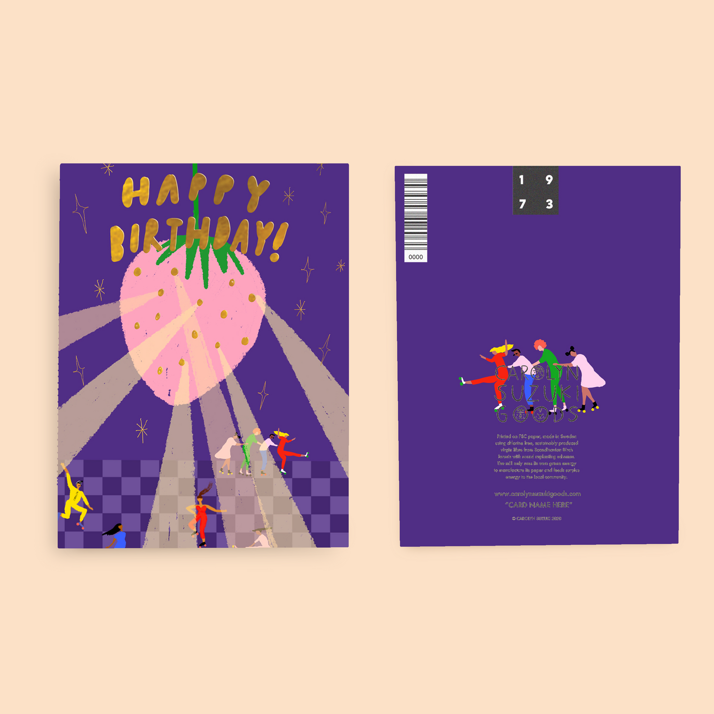 ROLLER DISCO - Birthday Card