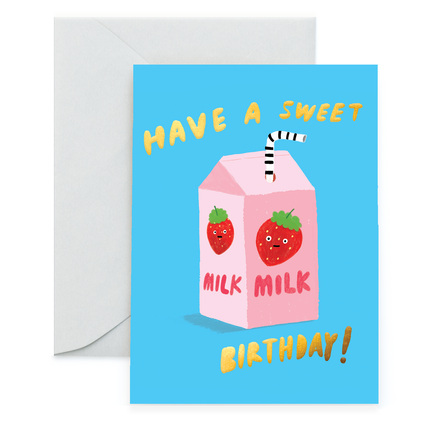 STRAWBERRY MILK - Birthday Card