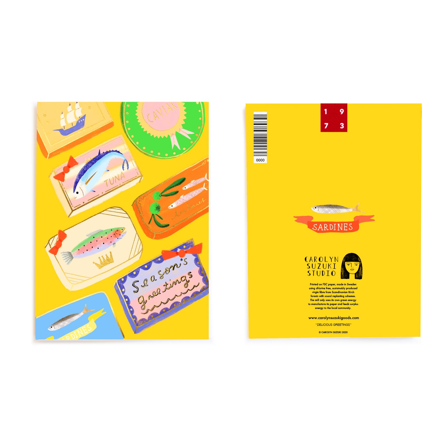 DELICIOUS GREETINGS - Holiday Card Box Set of 6