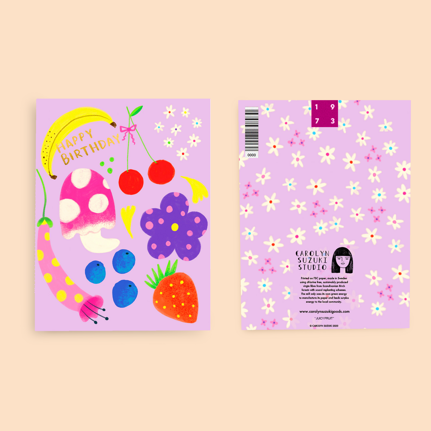 JUICY FRUIT -Birthday Card