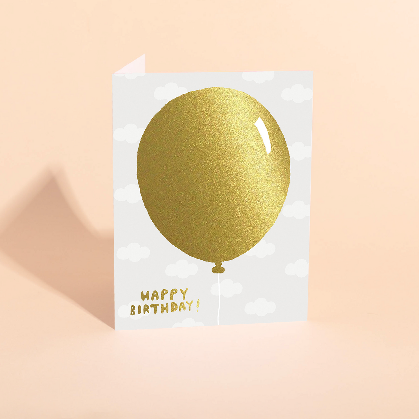 GOLD BALLOON - Birthday Card