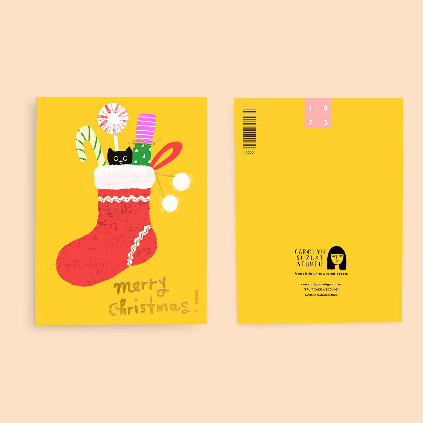 MERRY STOCKING - Holiday Card