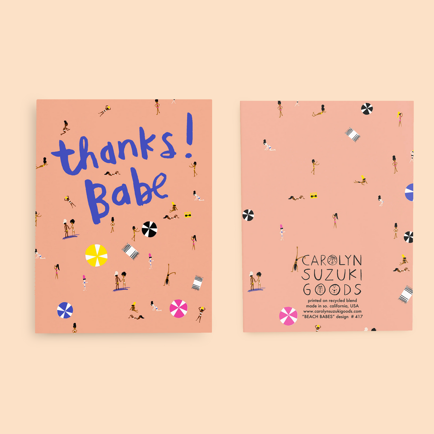 BEACH BABES - Thank You Card