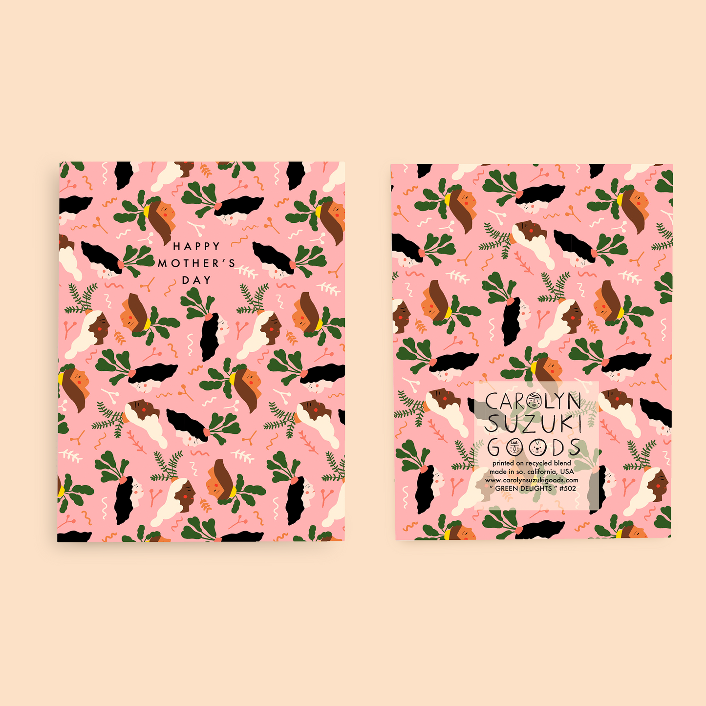 GREEN DELIGHTS - Mother's Day Card