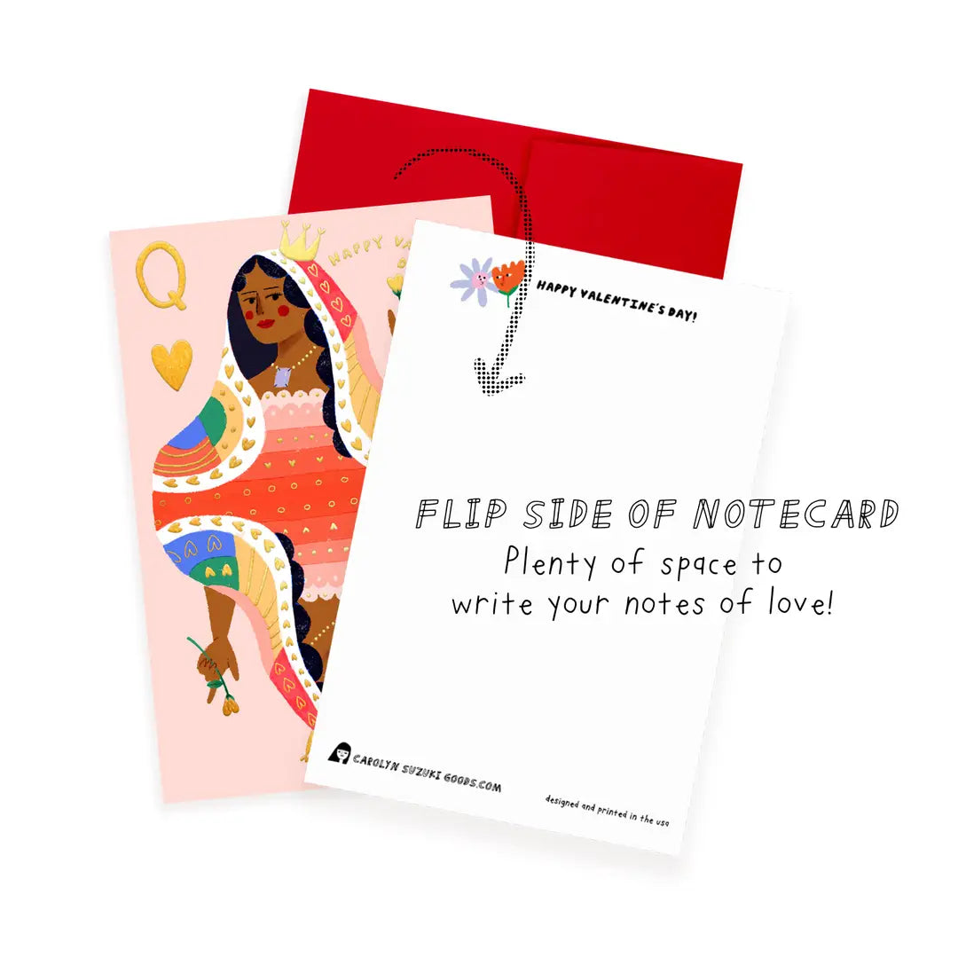 QUEEN OF HEARTS - Valentine Card