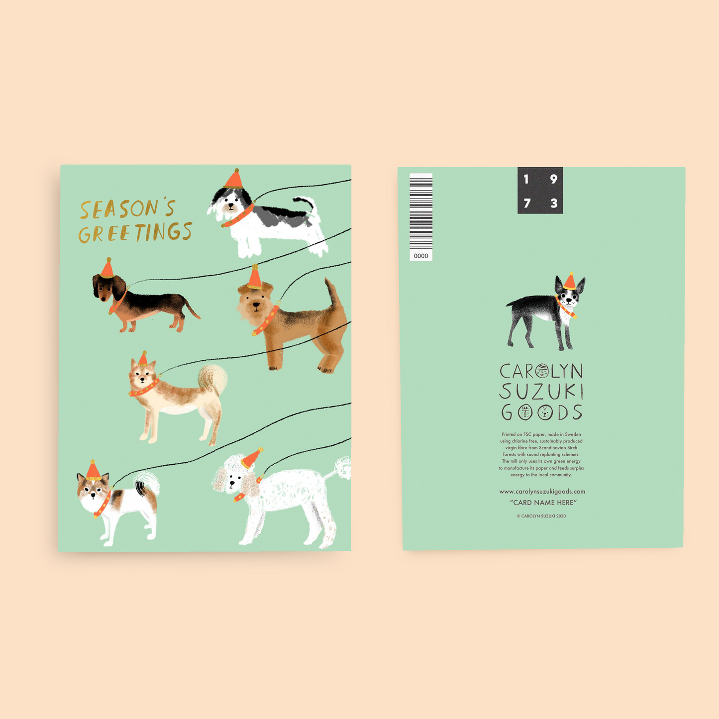OUT FOR A WINTER WALK - Holiday Card