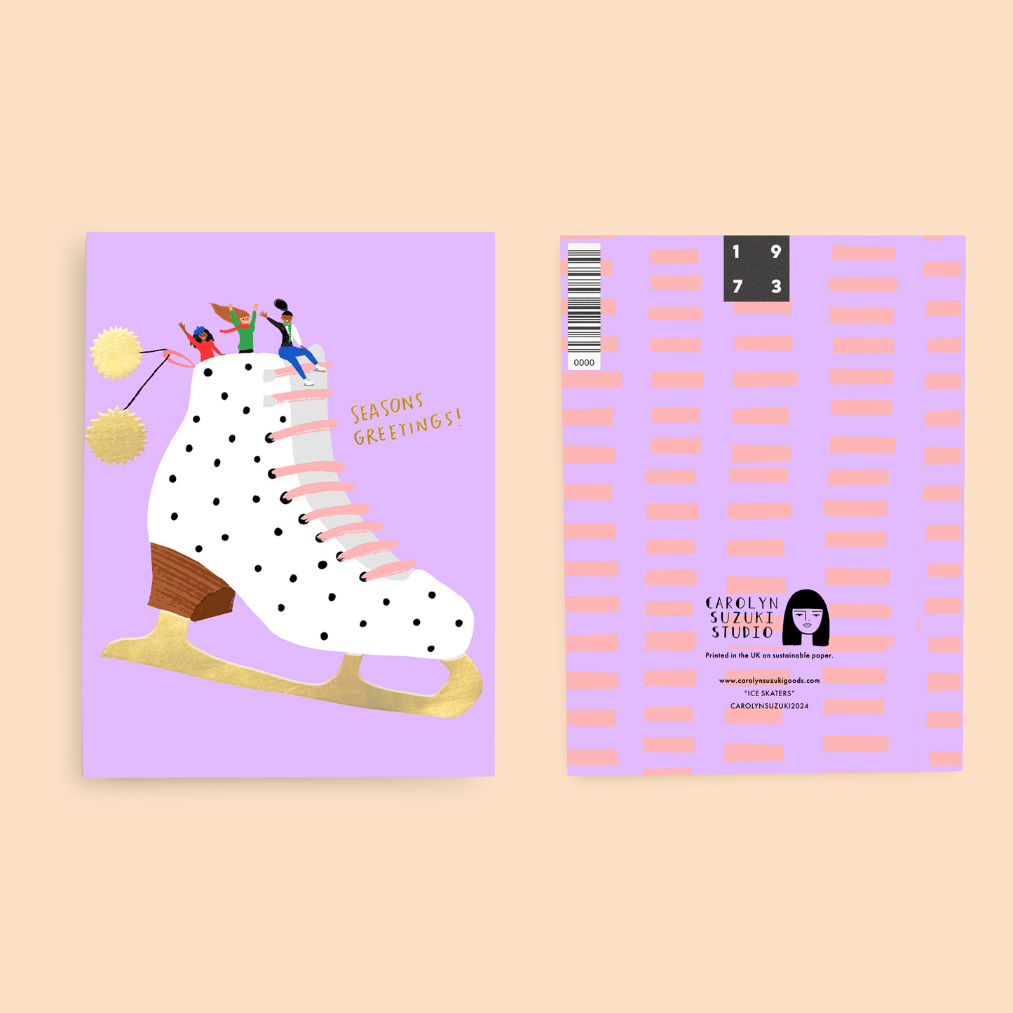 ICE SKATERS - Holiday Card