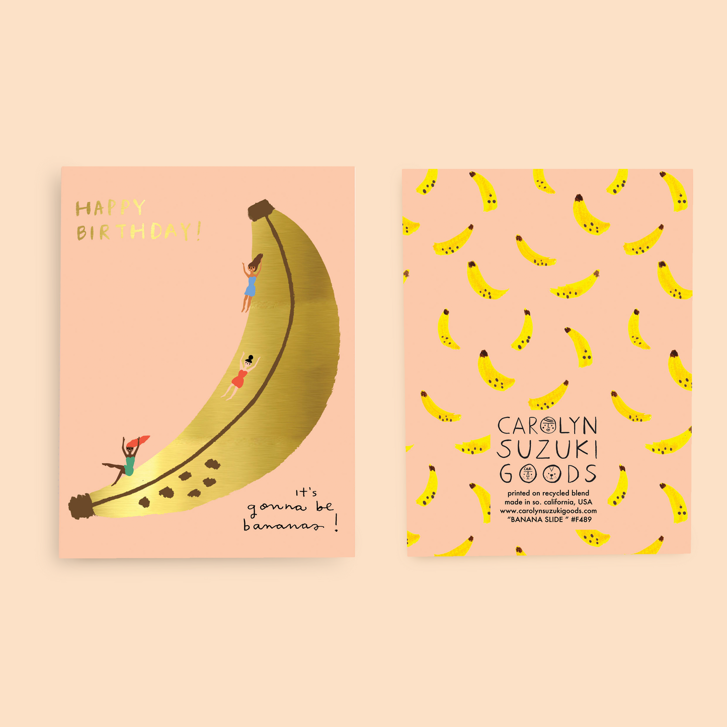 BANANA SLIDE - Birthday Card