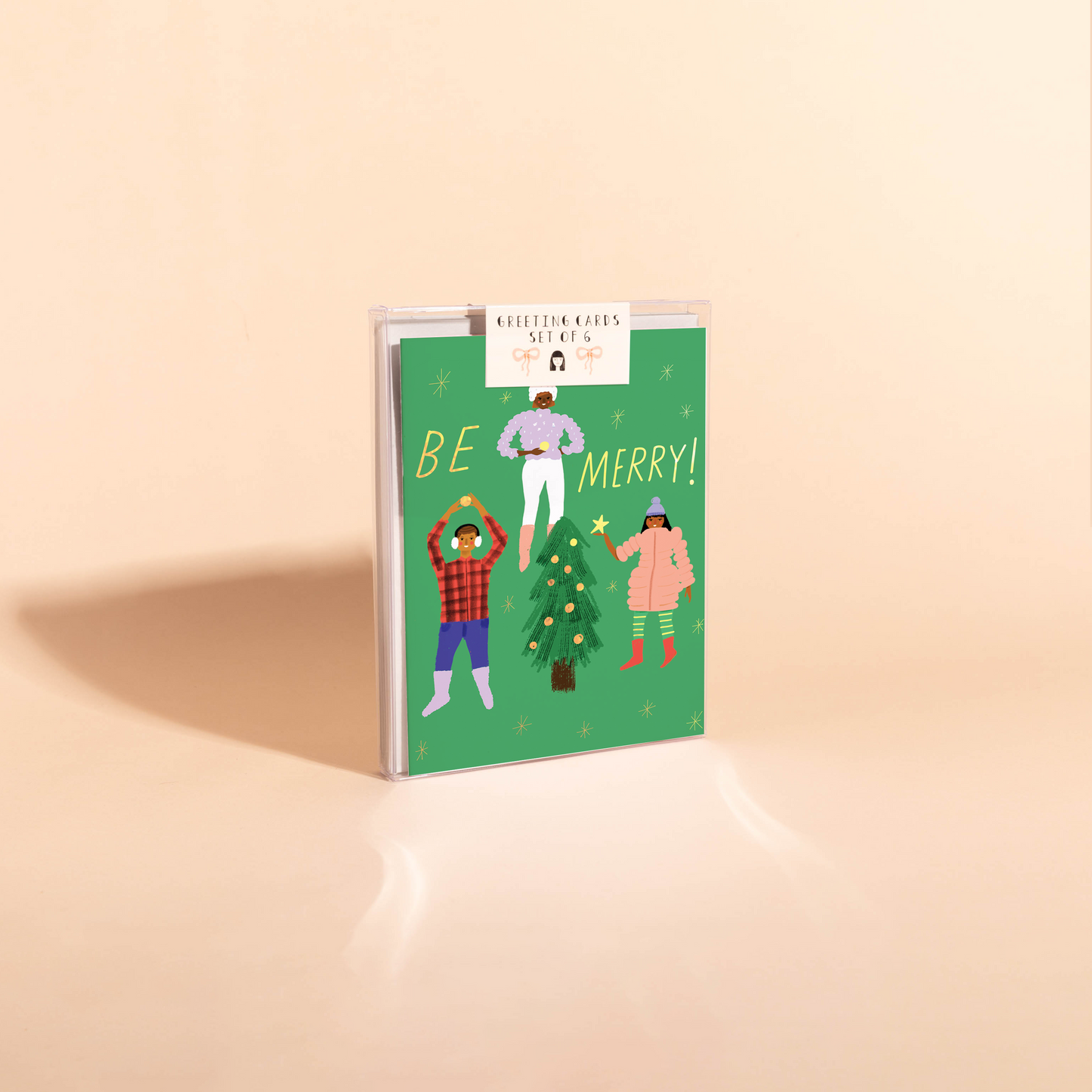 TREE TRIMMING - Holiday Card Box Set of 6