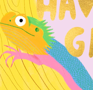 BEARDY DRAGON - Birthday Card