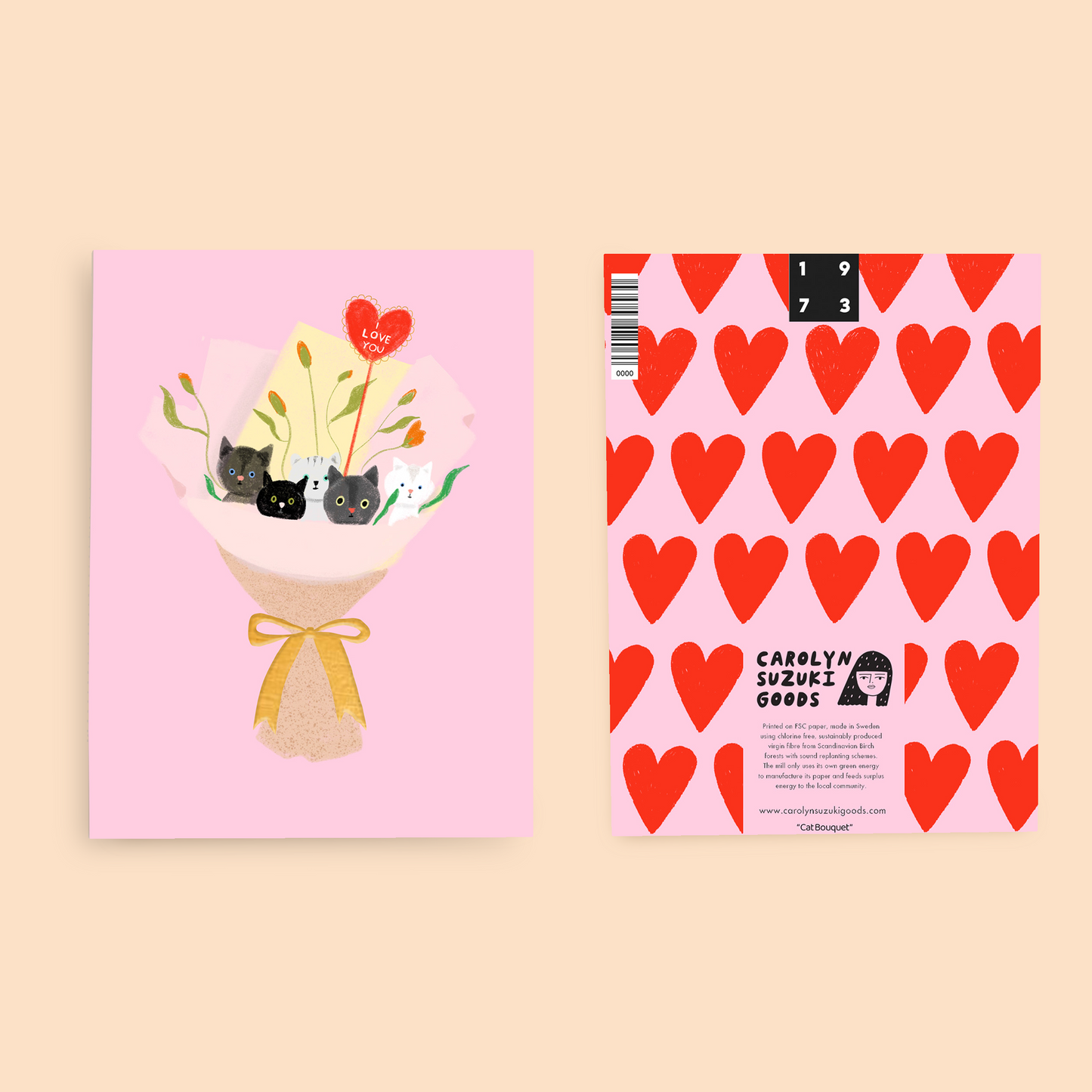 CAT BOUQUET - Love Card