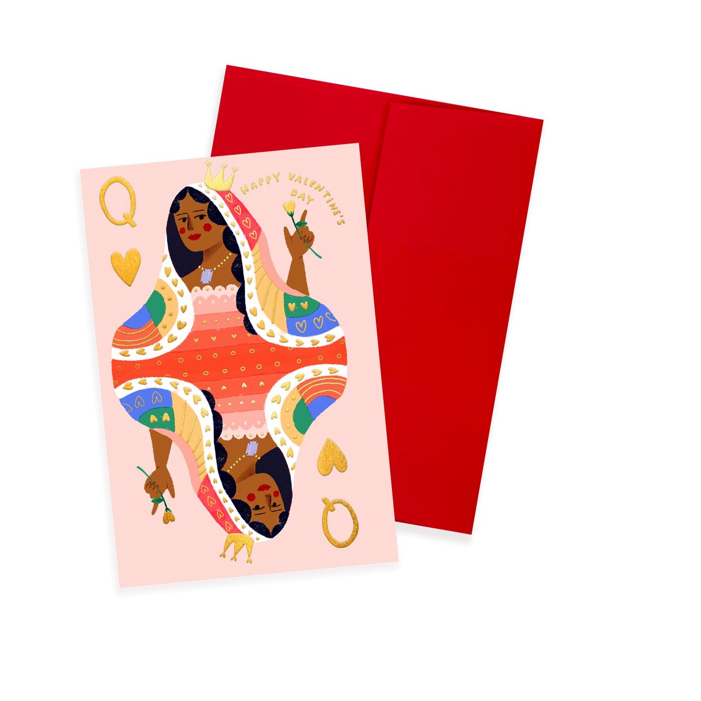 QUEEN OF HEARTS - Valentine Card