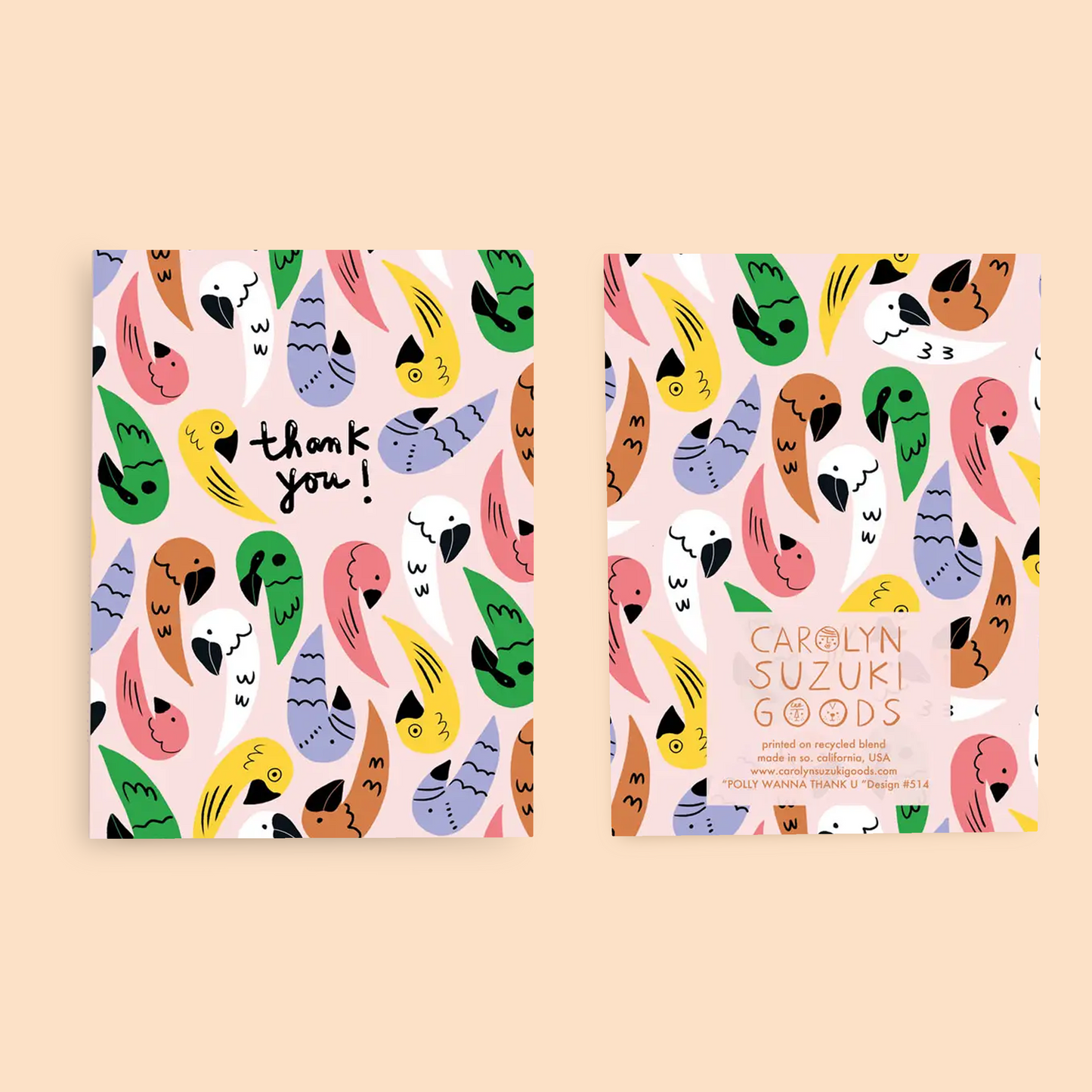 POLLY WANNA THANK YOU - Thank You Card - DSC