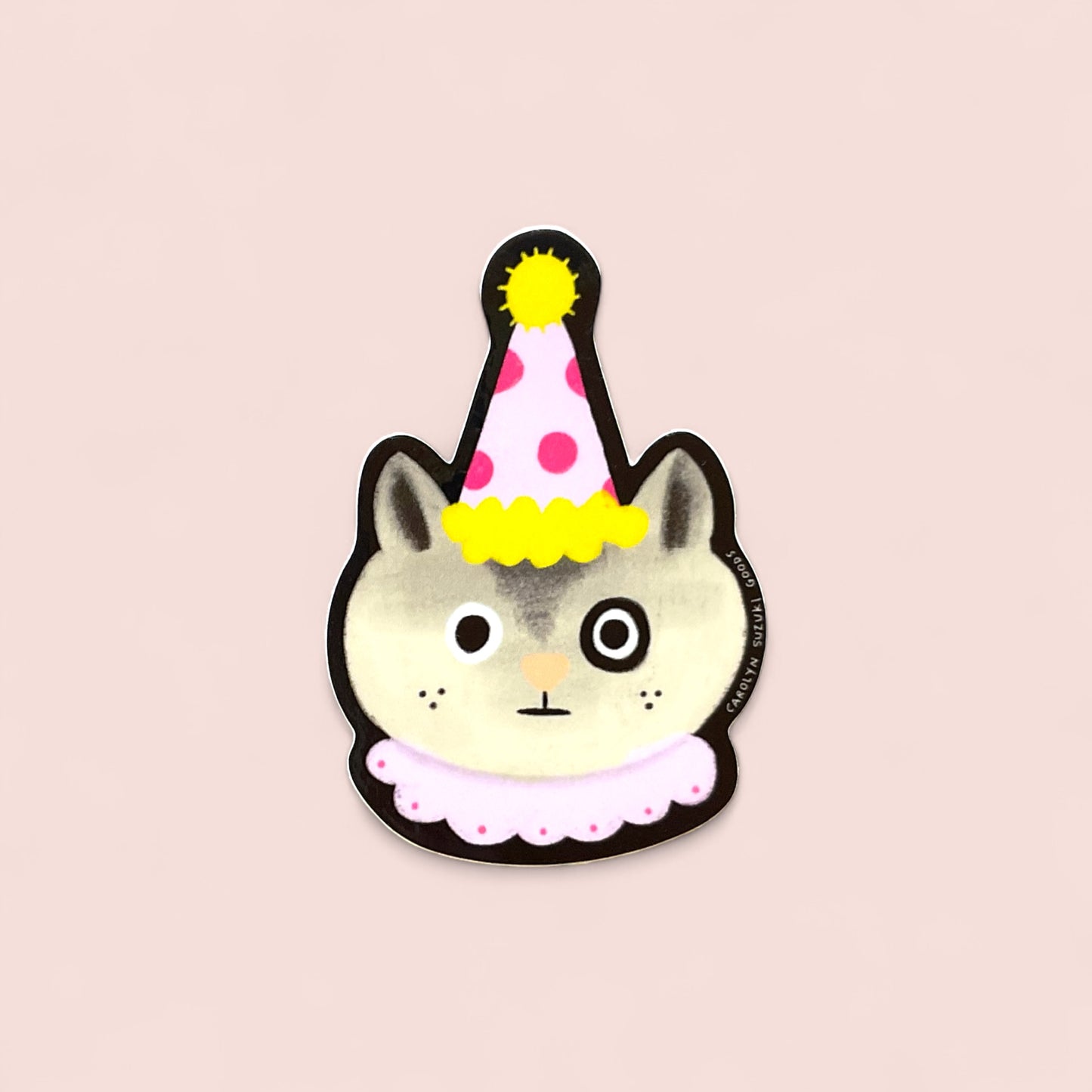 Clown Cat - Die Cut Sticker