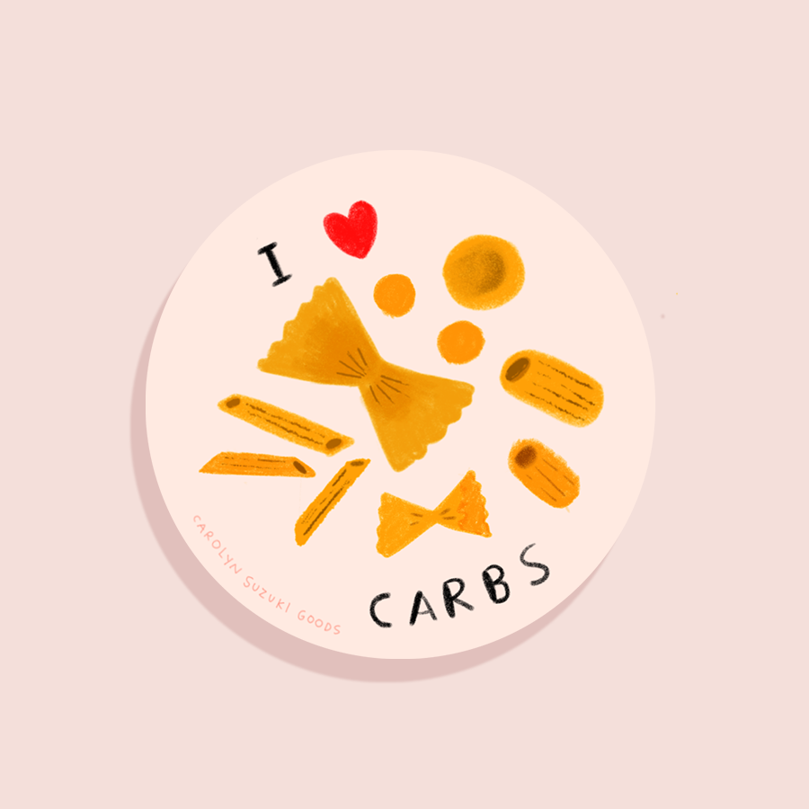 I Luv Carbs - Die Cut Sticker