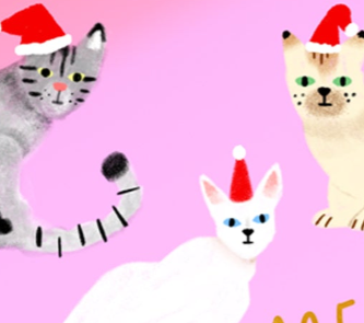 FELINE XMAS - Holiday Card
