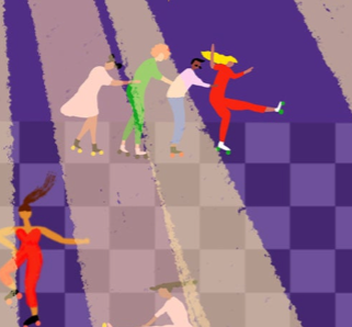 ROLLER DISCO - Birthday Card