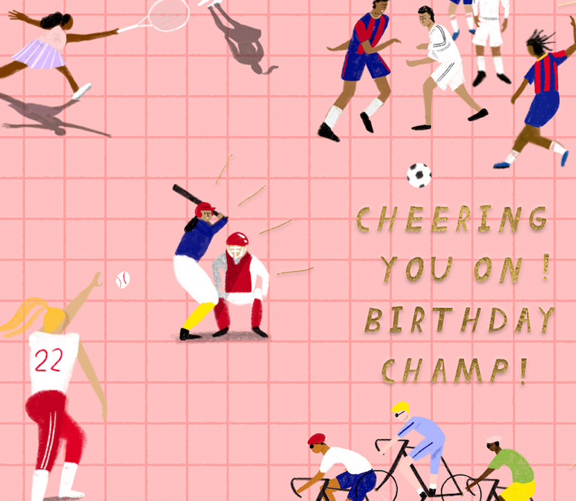 SPORTY BIRTHDAY- Birthday Card