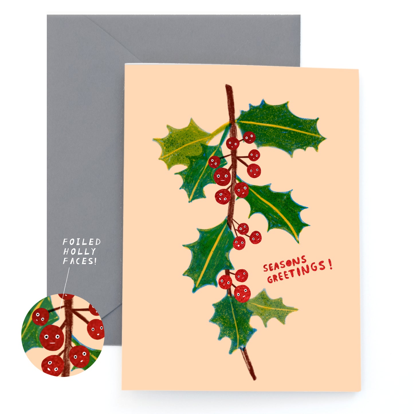 HOLLY FACES - Holiday Card