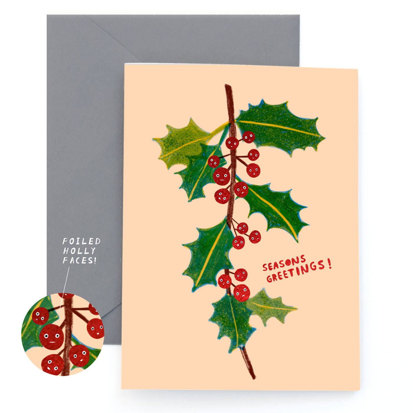 HOLLY FACES - Holiday Card