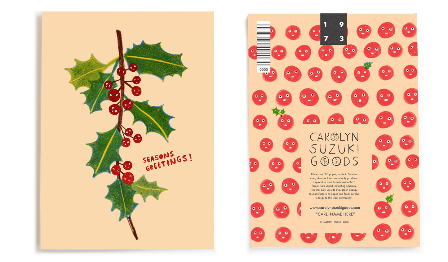 HOLLY FACES - Holiday Card