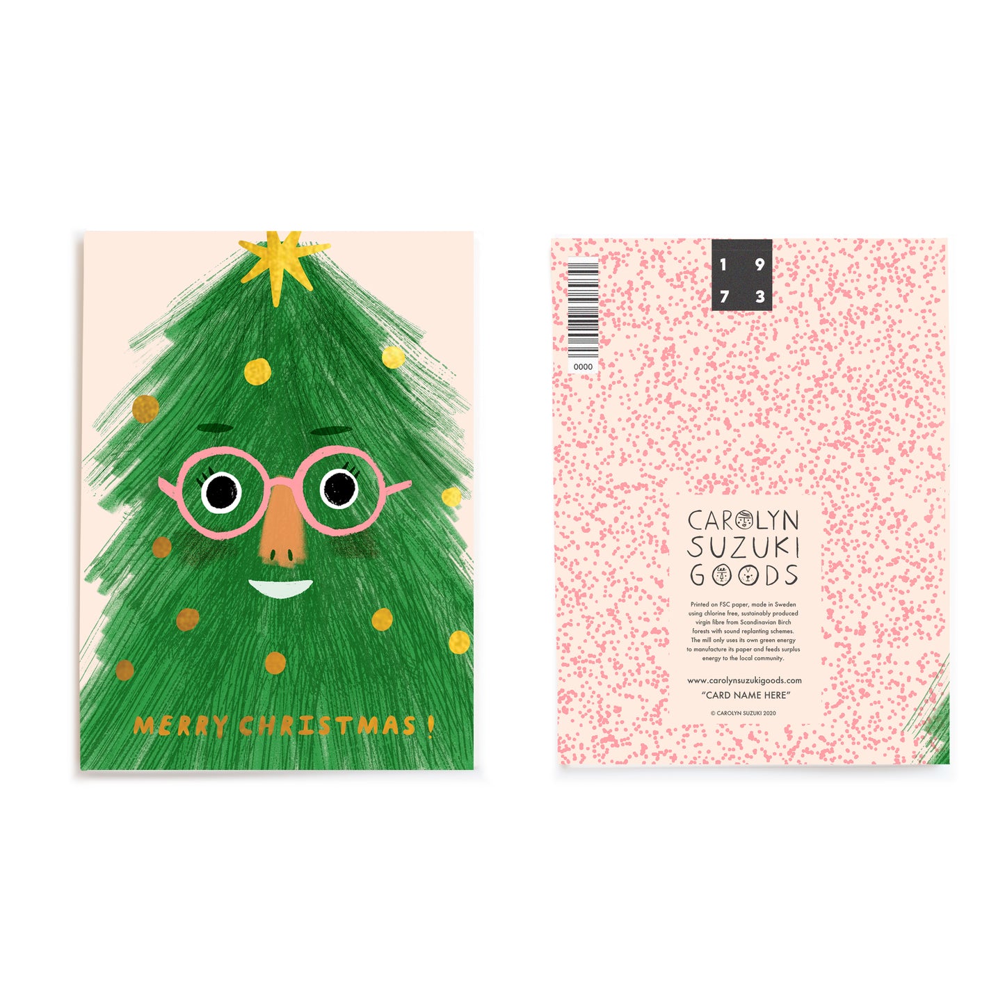 FIR FACE - Holiday Card Box Set of 6