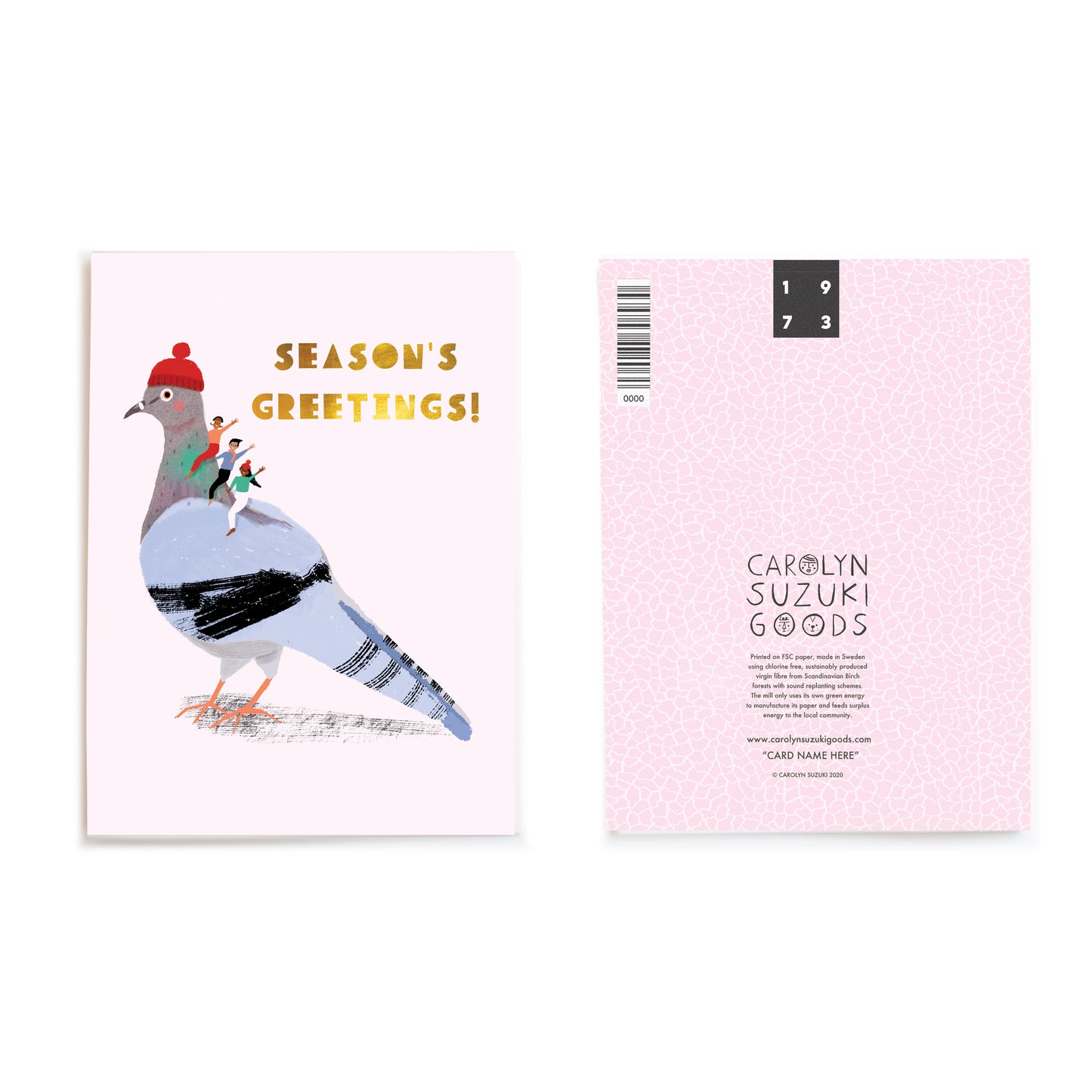 ROCK PIGEON - Holiday Card Box Set of 6