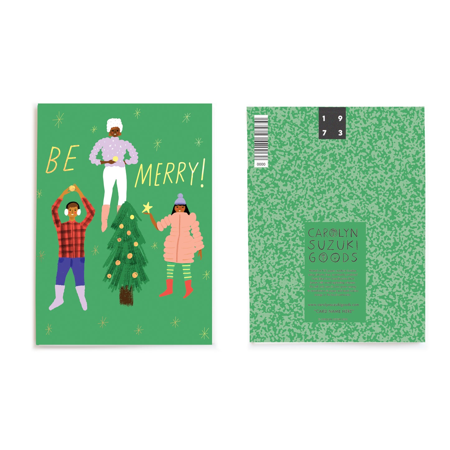 TREE TRIMMING - Holiday Card Box Set of 6