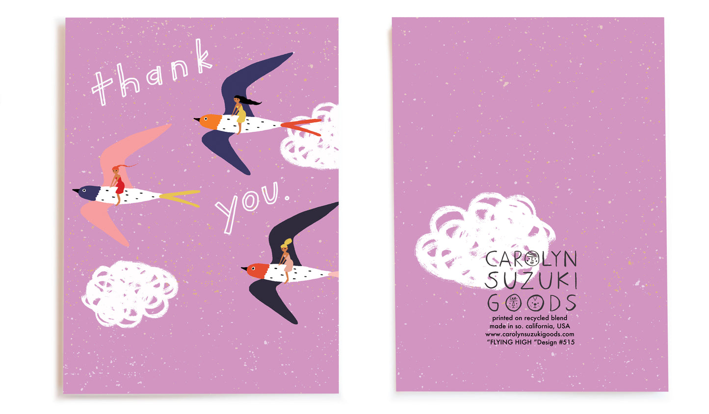 FLYING HIGH - Thank You Card Box Set of 6 - DSC