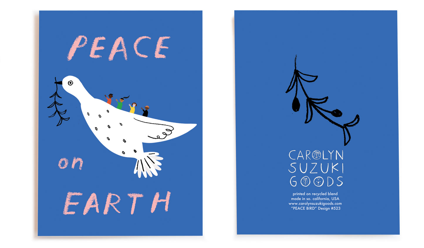 PEACE BIRD - Holiday Card Box Set of 6 - DSC