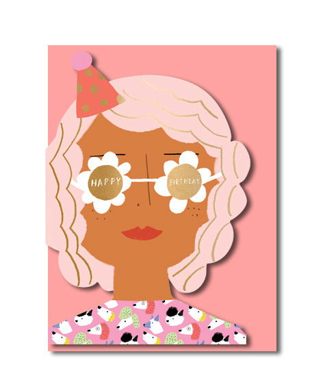 PARTY GIRL - Shaped Birthday Card