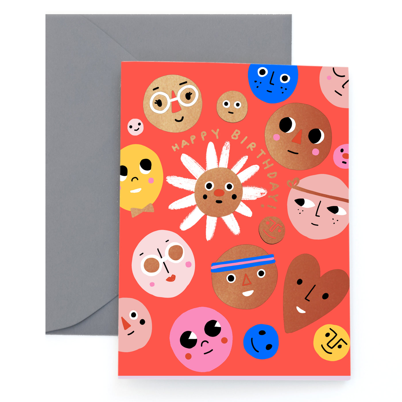 HAPPY FACES - Birthday Card