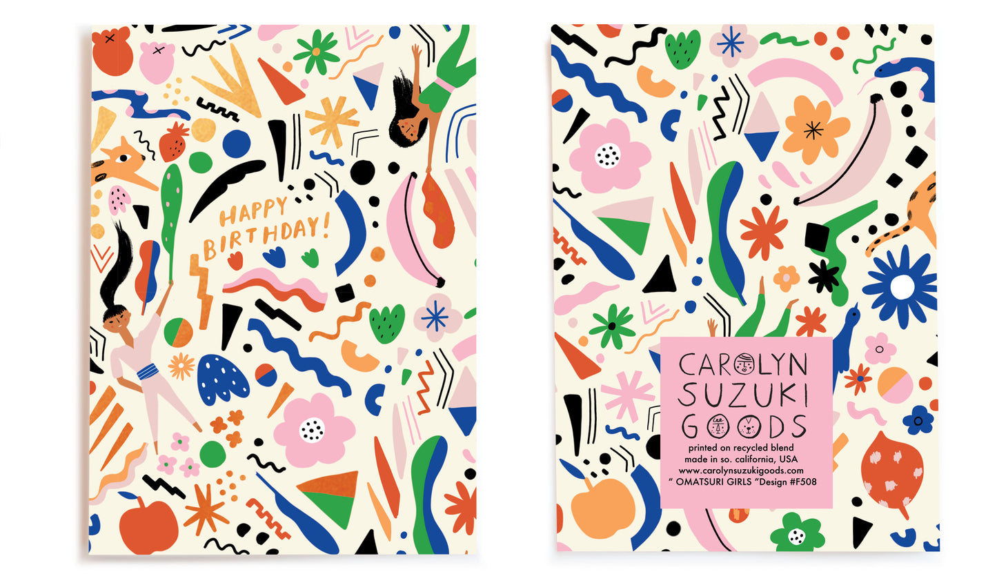 OMATSURI GIRLS - Birthday Card - DSC