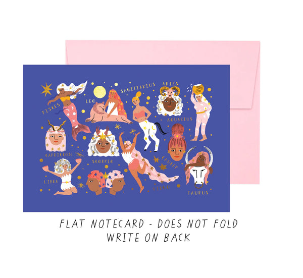 BLUE ASTRO LADIES - Notecard Single