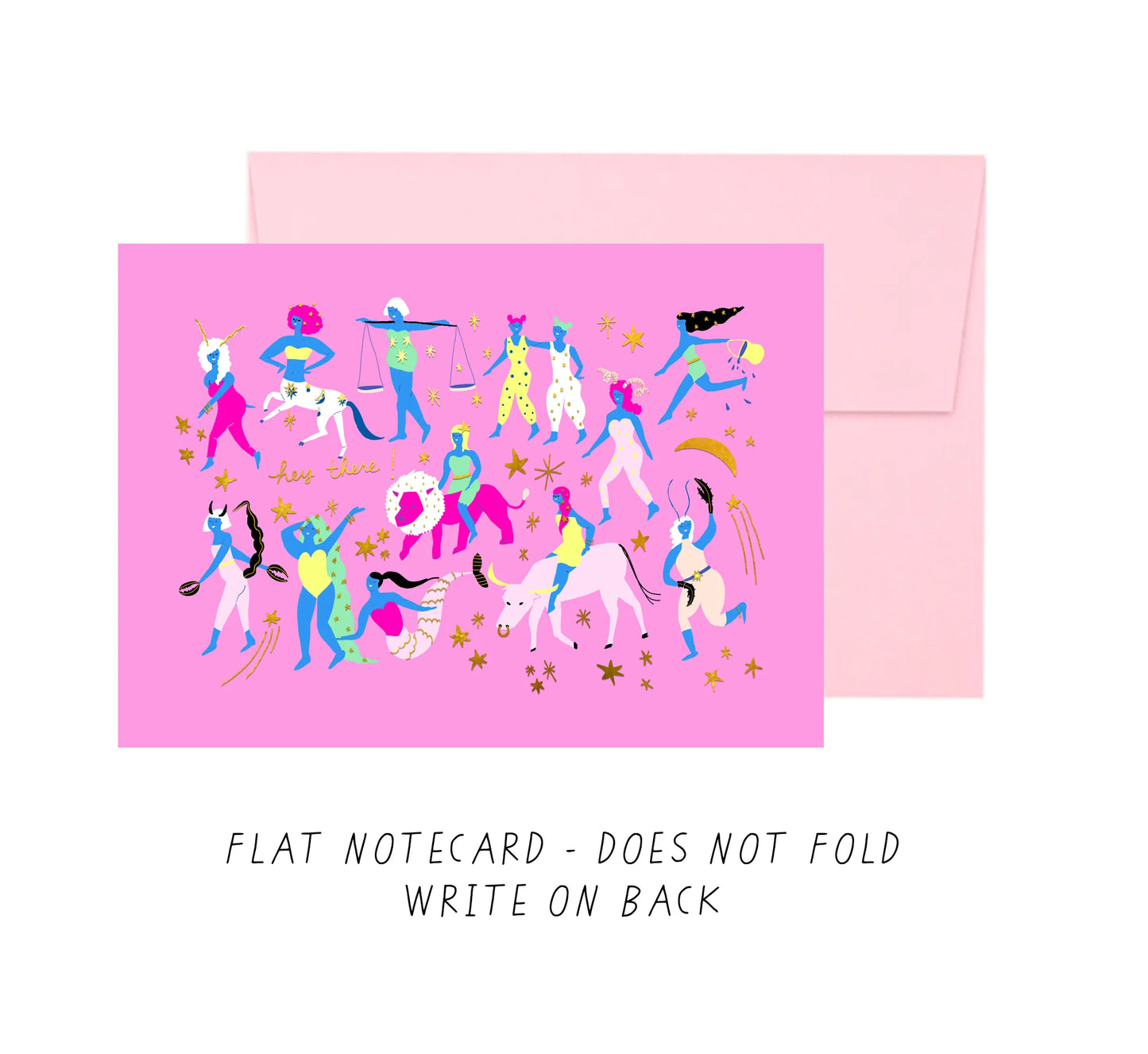 HOT PINK ASTRO FEMMES - Notecard Single