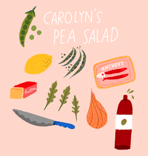 Making pea salad