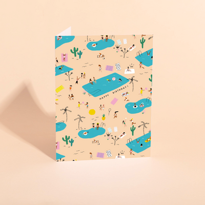 POOL PARTY FOREVER - Birthday Card
