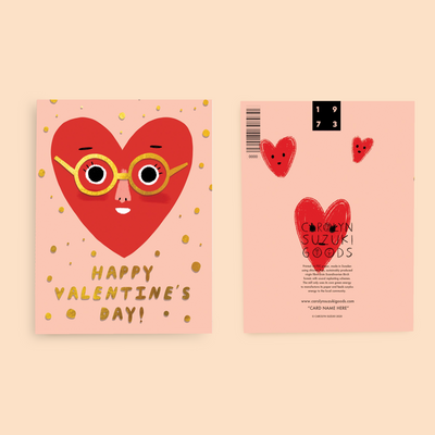 HEART FACE - Valentine's Day Card