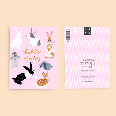 USAGI THREE - Baby Card
