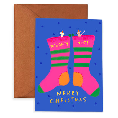 NAUGHTY SOCKS - Holiday Card Box Set of 6