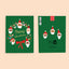 FATHER CHRISTMAS WREATH - Holiday Card Box Set of 6