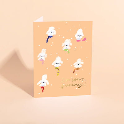 POODLE GREETINGS - Holiday Card