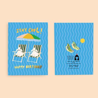 COOL POODLES - Birthday Card