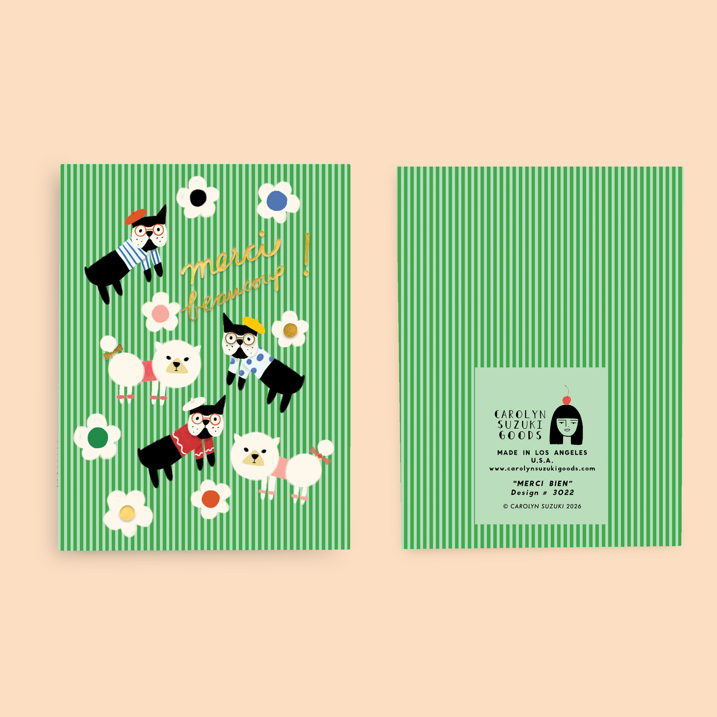 MERCI BIEN - Thank You Card Box Set of 6