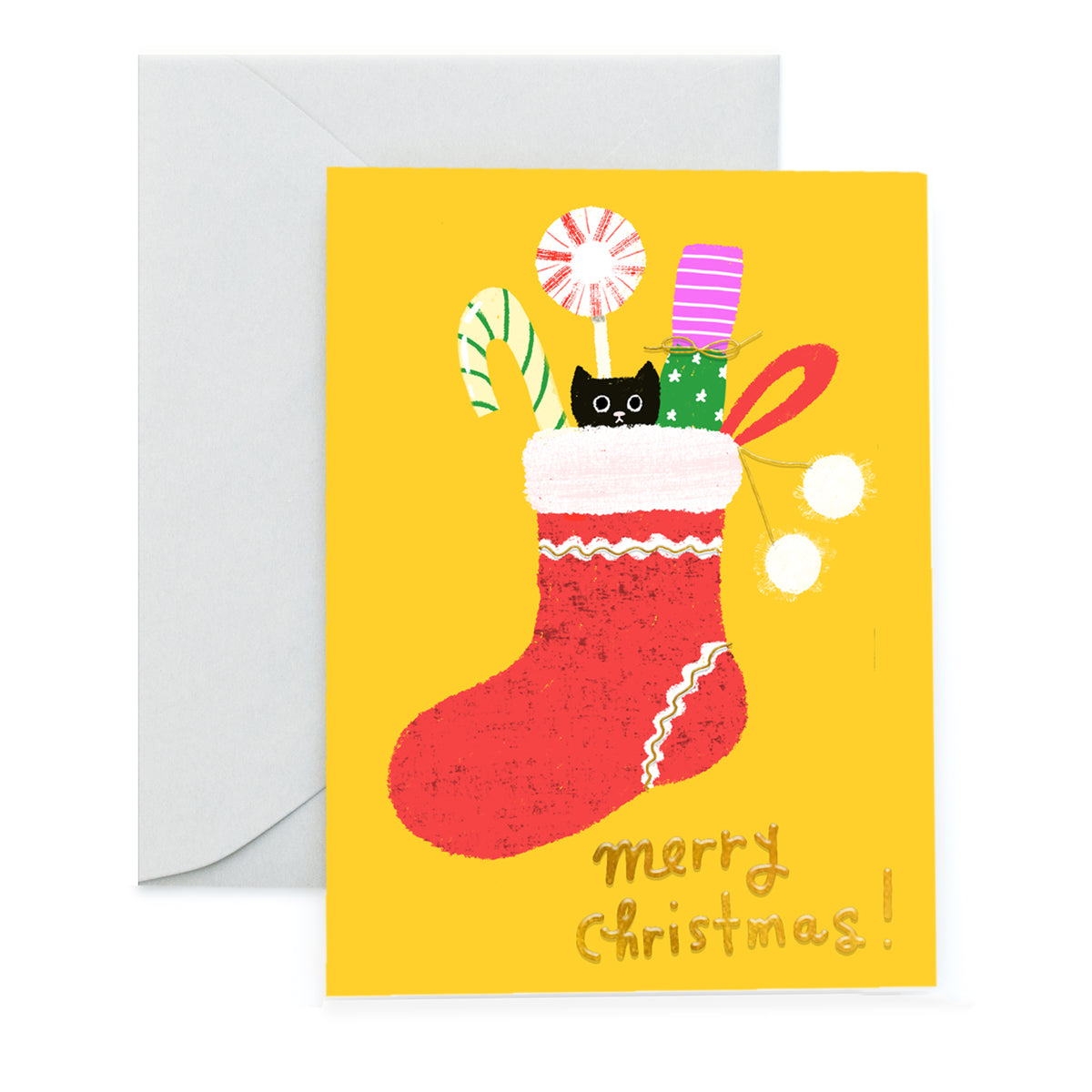 MERRY STOCKING Holiday Card Carolynsuzukigoods merry-stocking-holiday-card-carolynsuzukigoods