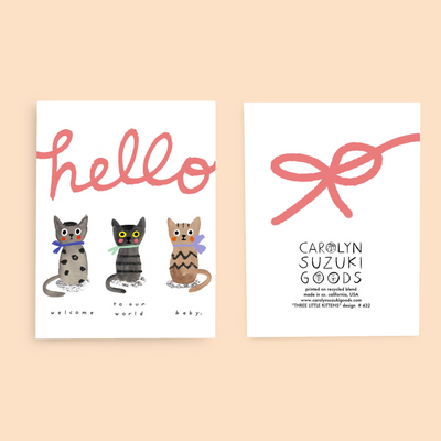 THREE LITTLE KITTENS - Baby Card
