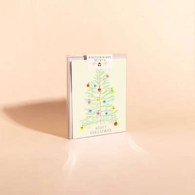 HAPPY TREE - Holiday Card Box Set of 6