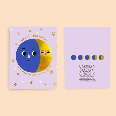 MOON PHASES - Birthday Card