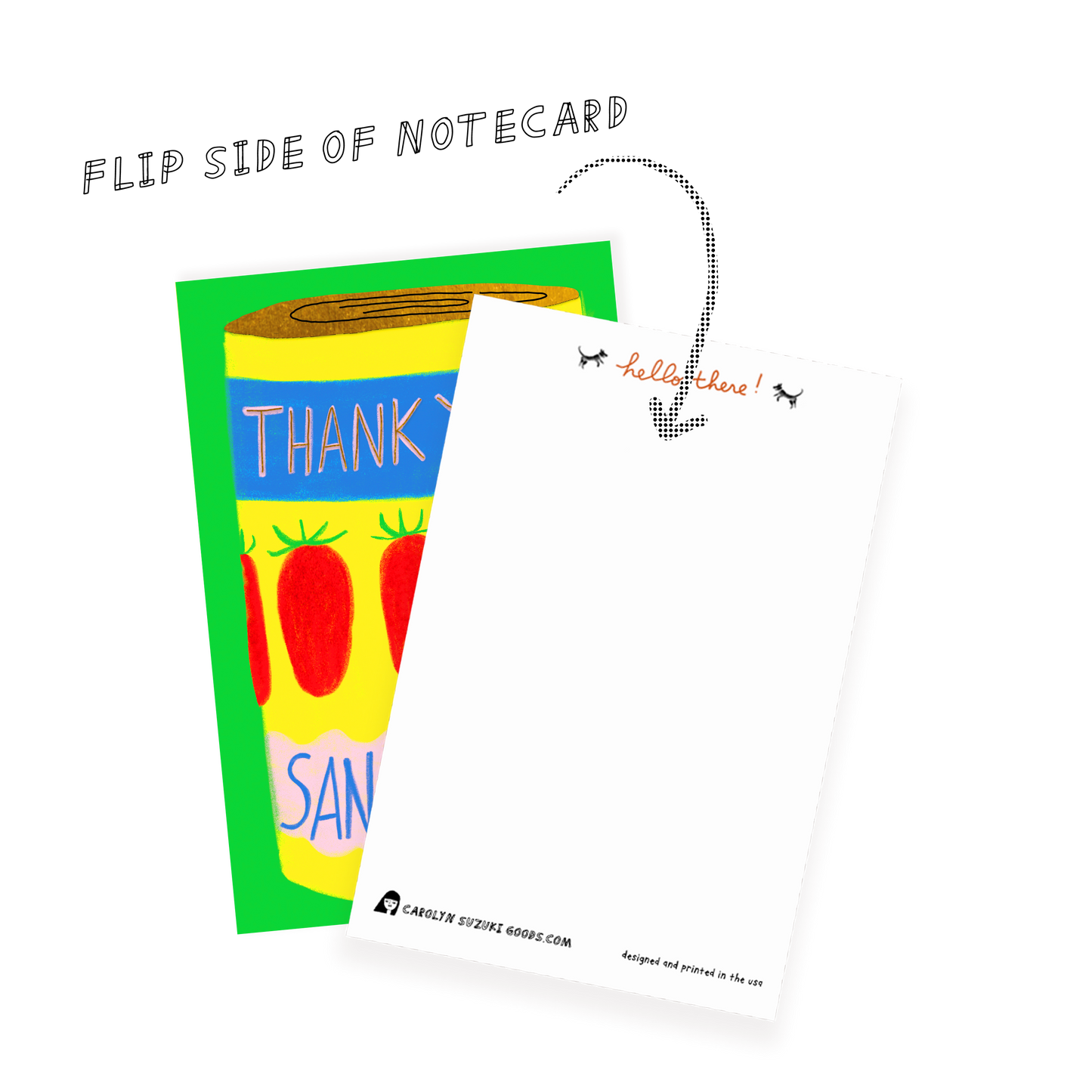 GRAZIE MILLIE - Flat Notecard