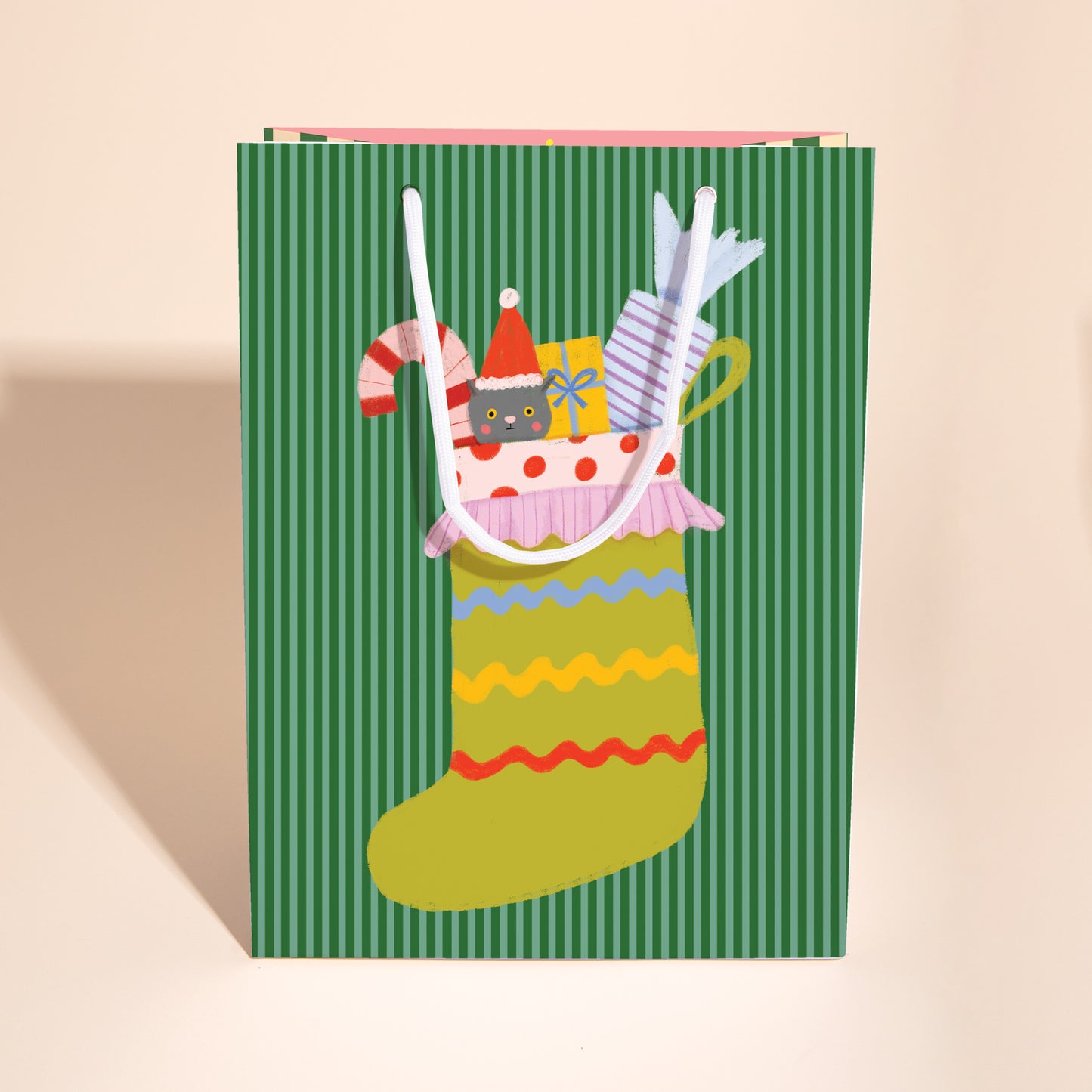 OLD TIMEY STOCKING - Gift Bag